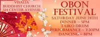 Japanese events venues location festivals 2023 Annual Visalia Buddhist Temple Obon Festival (Food, Live Taiko, Bon Odori Dancing) Sat Only