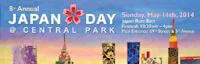 Japanese events venues location festivals 2014 - 8th Annual Japan Day - Central Park (Sunday)