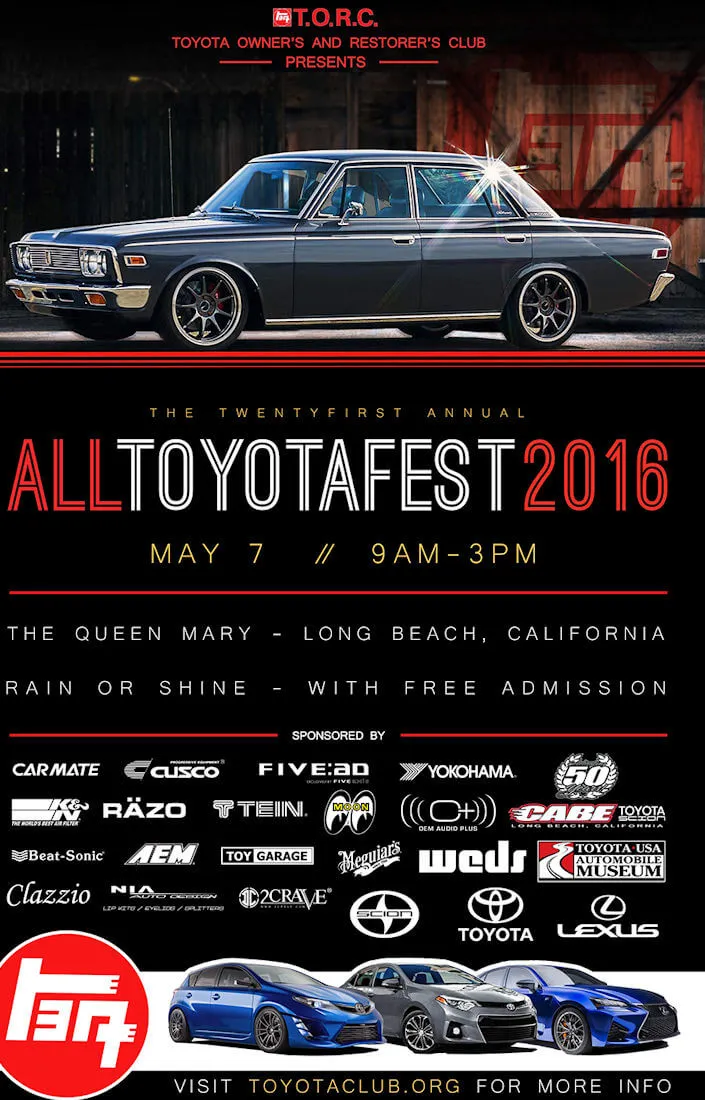 The 21st Annual All Toyotafest 2016 - An Annual Gathering of TOYOTA Enthusiasts Can Appreciate All Makes & Models of TOYOTA