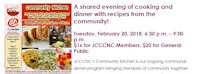 Japanese events venues location festivals JCCCNC Community Kitchen - February 2018