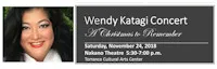 Japanese events venues location festivals 2018 - A Christmas to Remember - Wendy Katagi in Concert