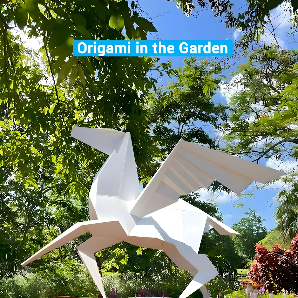 2024 Origami in the Garden at Mounts Botanical Garden (20 Larger-than-Life Sculptures Merging Art & Nature)