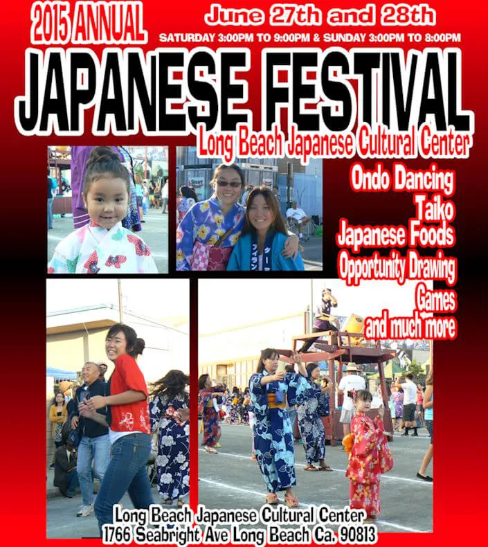 2015 Annual Japanese Festival at Long Beach Japanese Cultural Center (LBJCC) Food, Ondo Dancing (2 days) (Different Times)