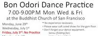Japanese events festivals 2015 Bon Odori Dance Practice - Buddhist Church of San Francisco (M/W/F) [Confirmed]