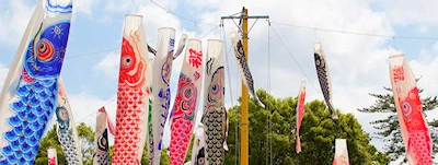 Japanese events venues location festivals 2025 Children's Day: Koi Streamers & Dragons (Carp Streamers, Fun Origami, & Other Traditional Festivities)