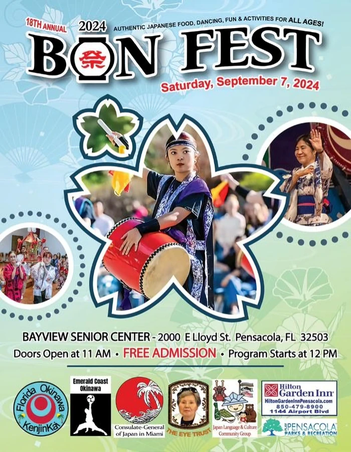 2023 17th Annual Pensacola Bon Odori Festival Society Event, Florida (Taiko, Bon Odori, Children’s Mikoshi Parade, Martial Arts..)