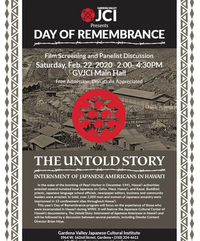 2020 Annual Day of Remembrance - Documentary Film, The Untold Story: Internment of Japanese Americans in Hawaiʻi - Panel Discussion  | Japanese-City.com