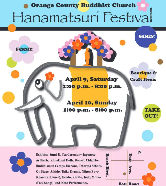 2016 Hanamatsuri Festival (Aikido, Kendo, Karate, Katana Swords, Bonsai, Taiko, Chirashi Sushi, Makisushi, Spam Musubis, Chicken Teriyaki..) (2 Days)