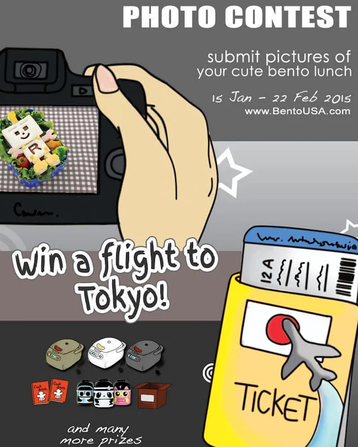 2015 Cute Character Bento Contest & Bento Photo Exhibition (Win a trip to Japan!) Presented by Consulate General of Japan in Los Angeles  | Japanese-City.com