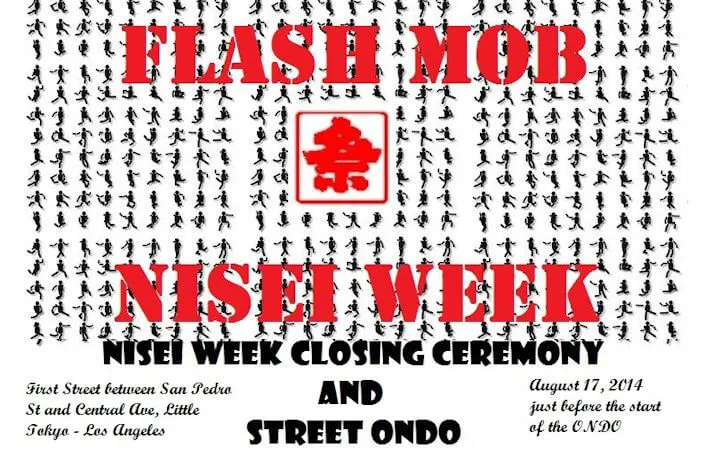 2014 Nisei Week Closing Ceremony / Street Ondo FLASH Mob dance practice | Japanese-City.com
