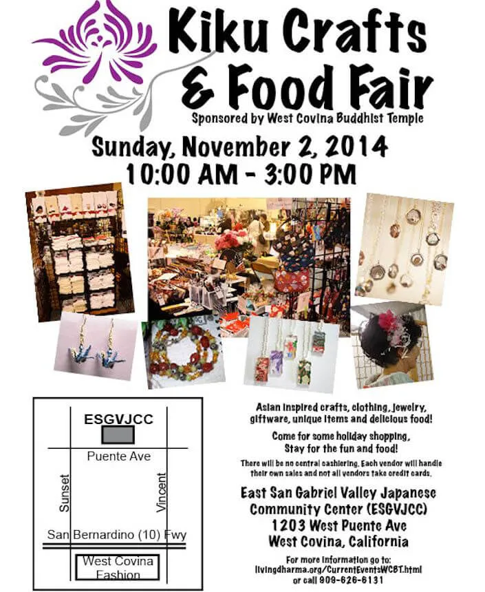 2014 6th Annual Kiku Crafts & Food Fair (Music, raffles, delicious foods) - Sunday
