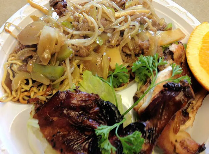 2014 Pasadena Buddhist Temple Fall Dinner - BBQ Chicken Teriyaki & Beef Chow Mein