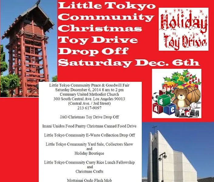 Little Tokyo Community Christmas Toy Drive Drop Off and Curry Rice Lunch Fellowship