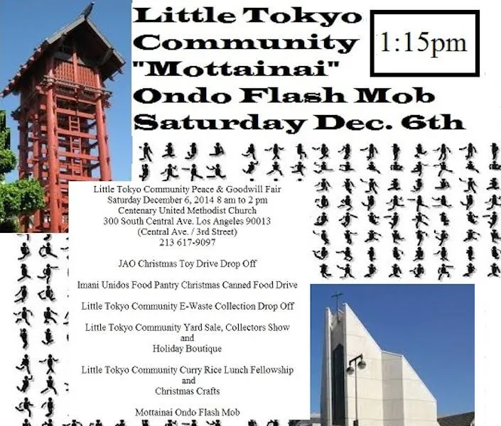  Mottainai Ondo Flash Mob at the Little Tokyo Community Peace and Goodwill Fair - Curry Rice lunch fellowship and Christmas Crafts | Japanese-City.com