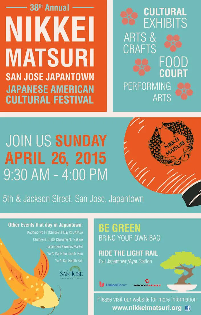  38th Annual Nikkei Matsuri of San Jose Japantown (Live Performances, Cultural Displays, Yu Ai Kai's Health Fair, Food, Farmer Market..) | Japanese-City.com