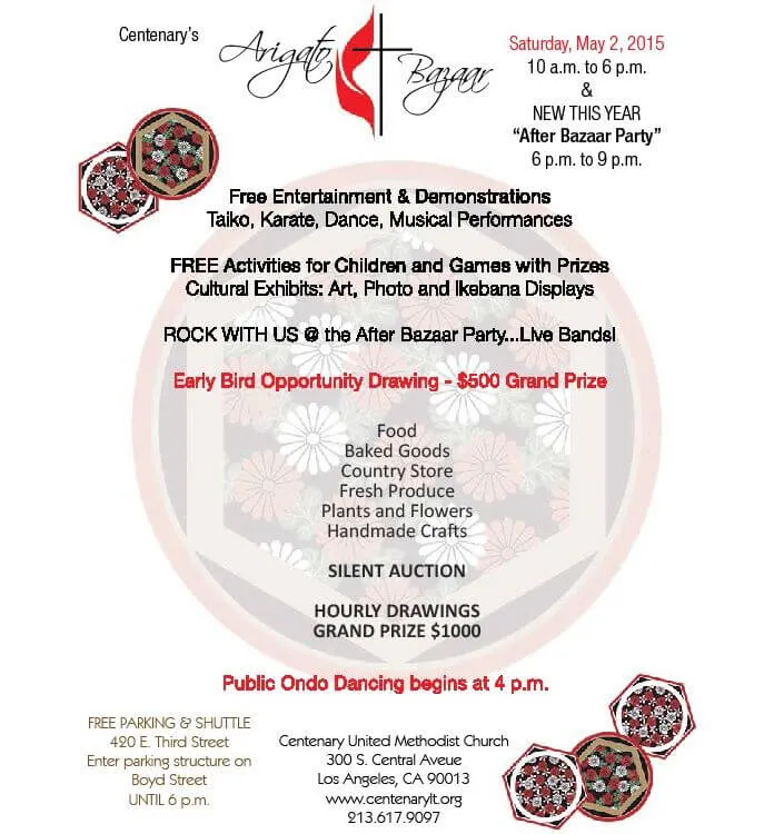 2015 Centenary Arigato Bazaar in Little Tokyo - Public Odori/Ondo at 4pm (Lolita Dark w/Rayko, Anime/Cosplay Contest, Food, Entertainment..) | Japanese-City.com
