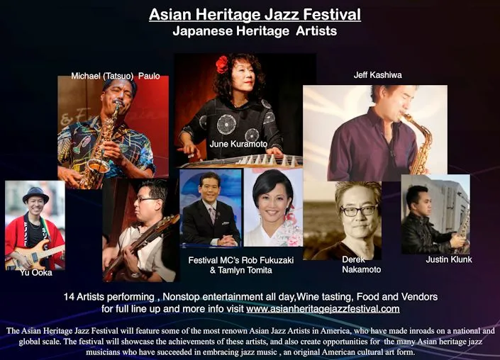 2015 - 1st Annual Heritage Jazz Festival (Featured artists: Saxophonist Jeff Kashiwa, Koto June Kuramoto, Vocalist Pauline Wilson..)