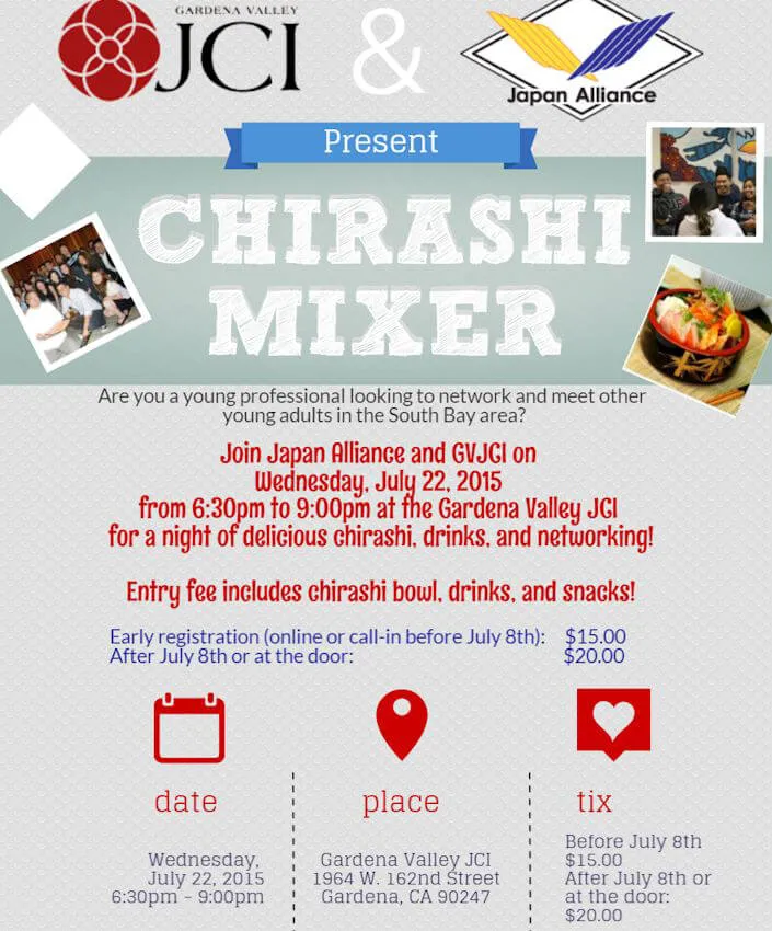 2015 Chirashi Mixer (Meet & Network with Other Young Professionals) | Japanese-City.com
