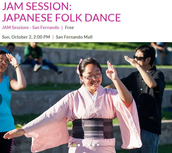 2016 JAM Session: Japanese Folk Dance with Christine Inouye (Celebratory Bon Dances Set to Ondo music by Japanese Folk Fusion Ensemble Minyo Station) | Japanese-City.com