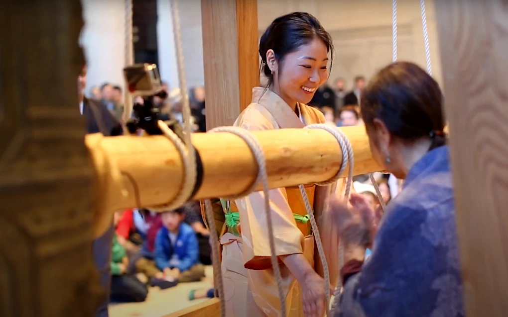 38th Annual Japanese New Year's Bell-Ringing Ceremony Event (Purifying Rings of a 2,100 Pound, 16th-Century Japanese Temple Bell)