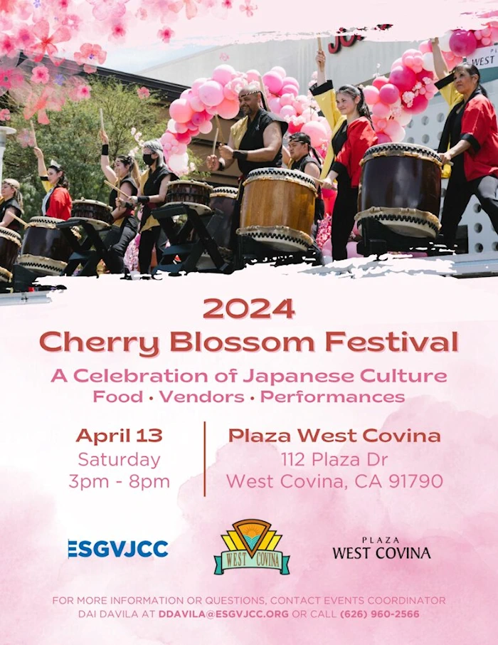 2024 ESGVJCC Annual Cherry Blossom Festival (Japanese Culture, Taiko, Martial Arts, Food, Traditional Music & Dance)