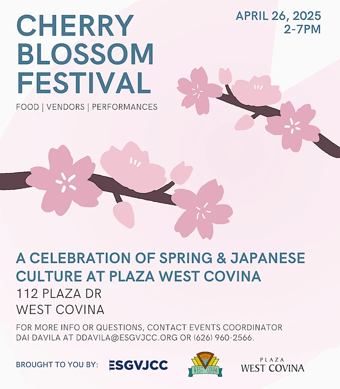 2024 ESGVJCC Annual Cherry Blossom Festival (Japanese Culture, Taiko, Martial Arts, Food, Traditional Music & Dance)