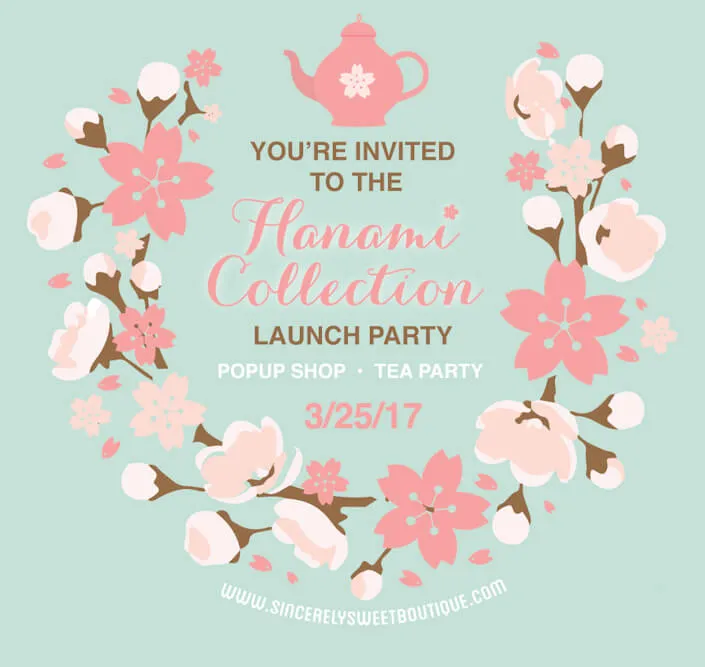 2017 Hanami Tea Party (Cherry Blossom Theme Tea Party. Shopping + Tea + Desserts + Origami Workshop + DIY Nail Bar)