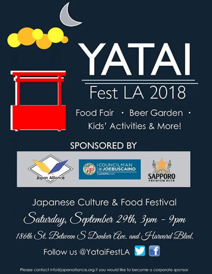 2018 Yatai Festival - Japanese Food (Beer Garden) Games, Live Entertainment & Japanese/Japanese American Culture.  | Japanese-City.com