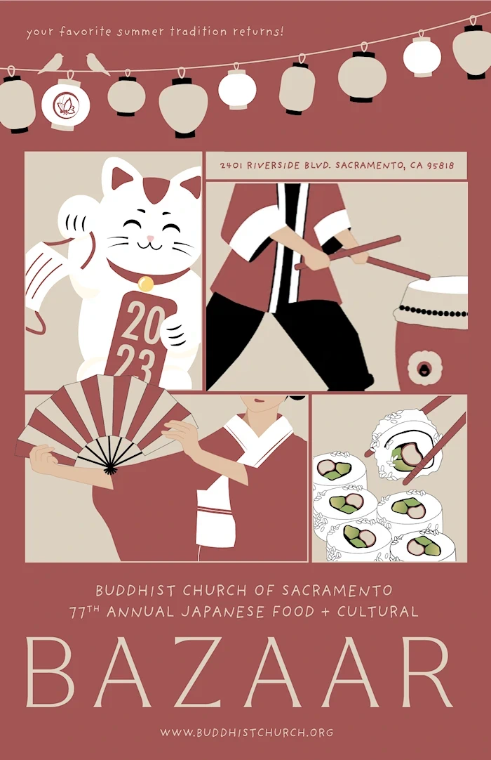 2024 - 78th Annual Japanese Food & Cultural Bazaar Event (Japanese Food) Buddhist Church of Sacramento (2 Days) 