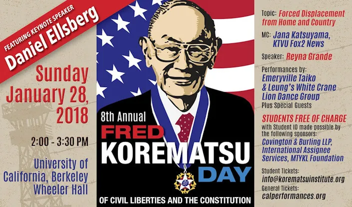 2018 - 8th Annual Fred Korematsu Day of Civil Liberties & the Constitution (Speakers & Performers) See Schedule