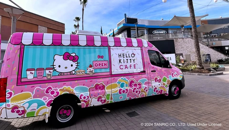 2024 Hello Kitty Cafe Truck Event - Del Amo Mall, Torrance (Hello Kitty Cakes, Donuts, Macarons and Other Sweets! Hello Kitty Super Cute Merch!)