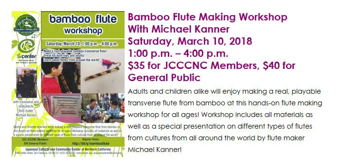 Bamboo Flute Making Workshop (Make a real, Playable Transverse Flute from Bamboo) | Japanese-City.com