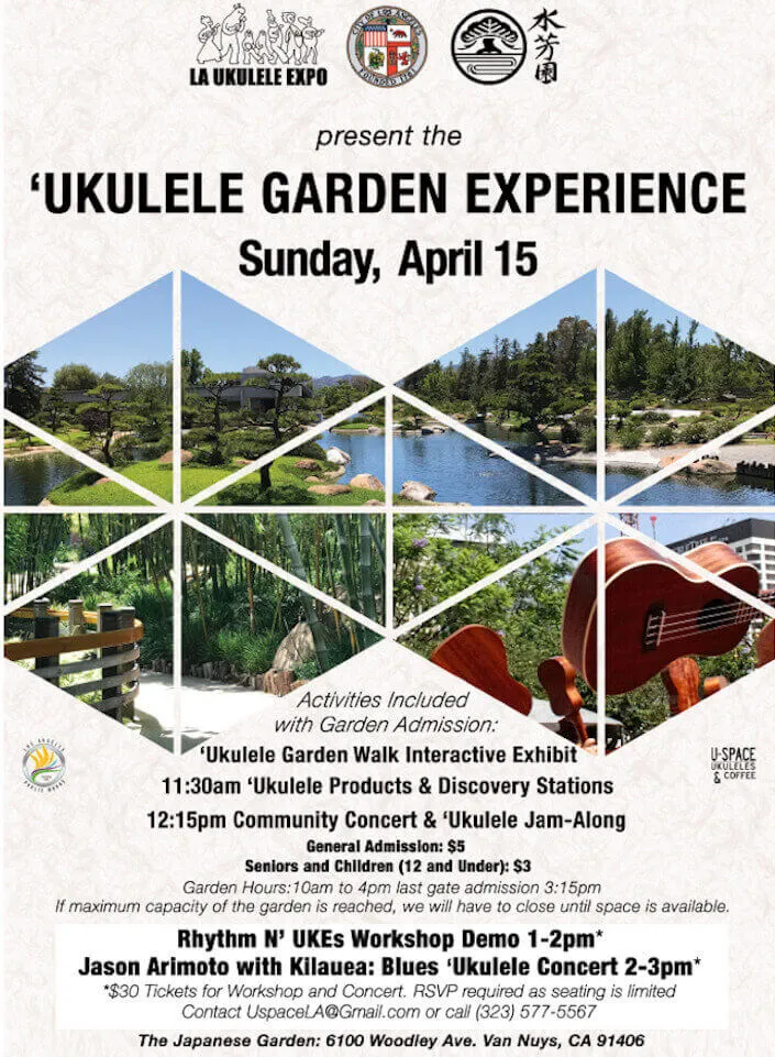 'Ukulele Garden Experience - 'Ukulele Garden Walk Interactive Exhibit, Products & Stations, Concert & Jam Session, Workshop, etc.) | Japanese-City.com