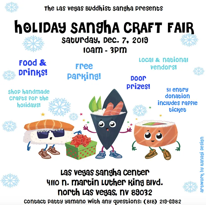2019 - Las Vegas Sangha Holiday Craft Fair (Crafts, Food, Jewelry, Handbags, Stocking Stuffers, Hawaiian Crafts..) Saturday | Japanese-City.com