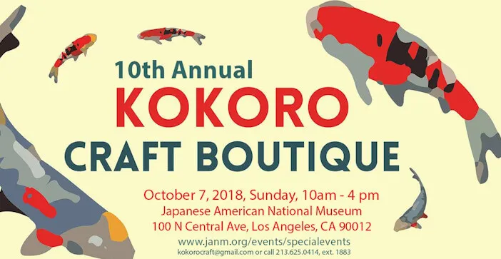 2018 - 10th Annual Kokoro Craft Boutique (Taiko, Unique Jewelry, Kimono Fabric Fashions, Cultural t-shirts, Handbags, Ceramics, Origami, etc.. ) | Japanese-City.com