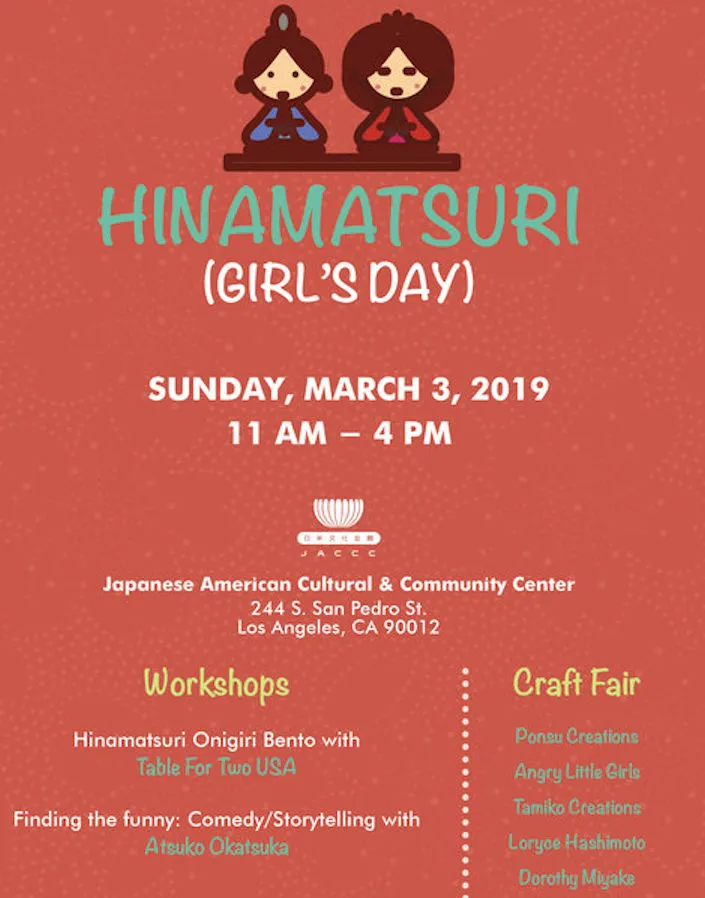 2019 Hinamatsuri (Girl's Day) Workshops and Craft Fair (Sunday)