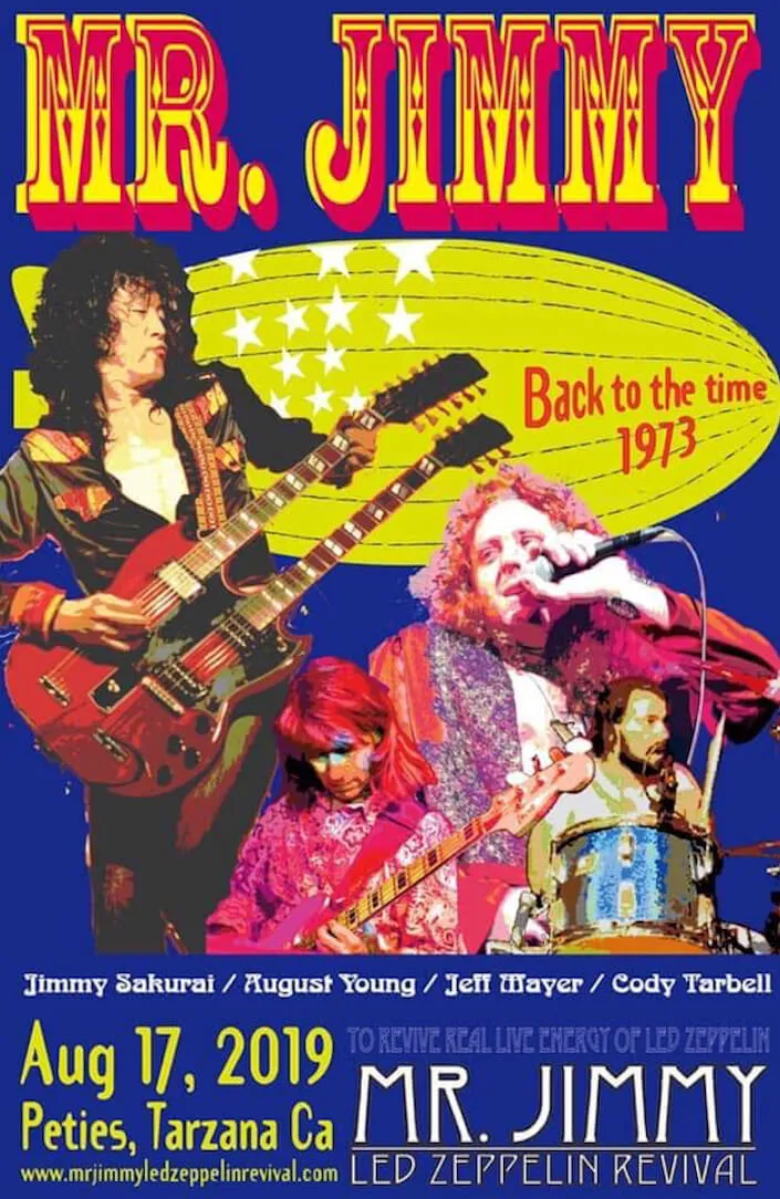 MR.JIMMY Led Zeppelin Revival (Meet & Greet) Aug. 17, 2019 | Japanese-City.com