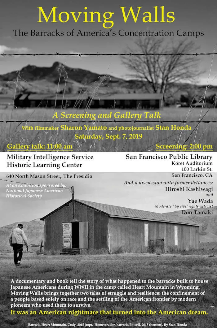 2019 Film 'Moving Walls' - The Barracks of America's Concentration Camps - A Screening & Gallery Talk with Sharon Yamato & Stan Honda