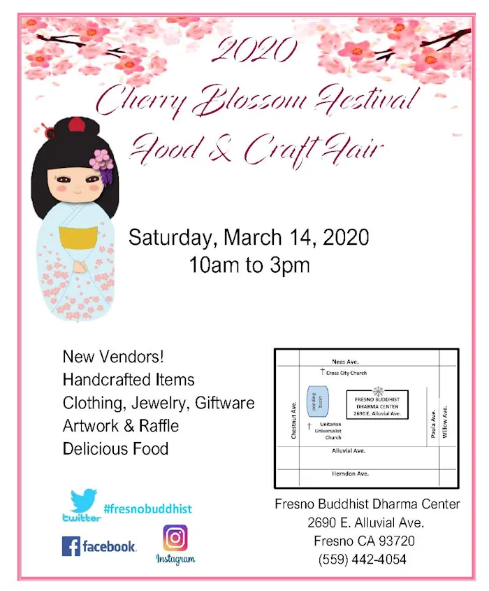 2020 Cherry Blossom Festival Food & Craft Fair (Sushi, Chinese Chicken Salad, Spam Musubi, Chicken Teriyaki Bowls..) 