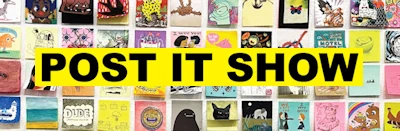Japanese events venues location festivals 2024: 20th Annual Post-it Show (A Group Exhibition at GR2 Gallery) Giant Robot, Sawtelle Japantown (Dec 7 - 15, 2024)