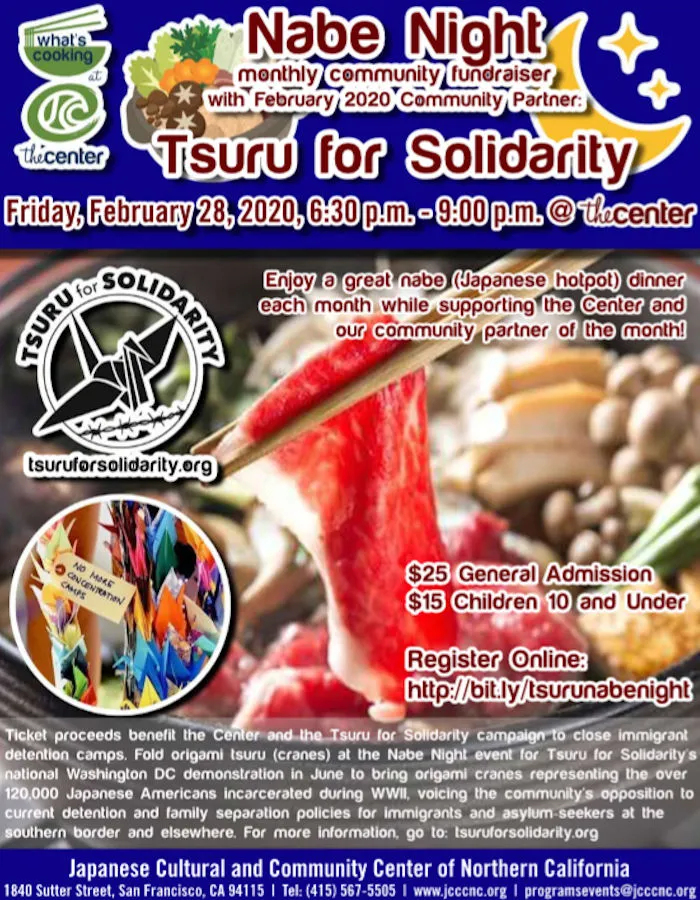 2020 Nabe Night - February 2020 with Tsuru for Solidarity | Japanese-City.com