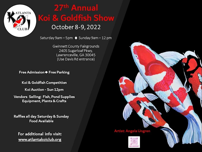 11 - 2022 - 27th Annual Atlanta KOI & Goldfish Show Event (2 Days)  | Japanese-City.com