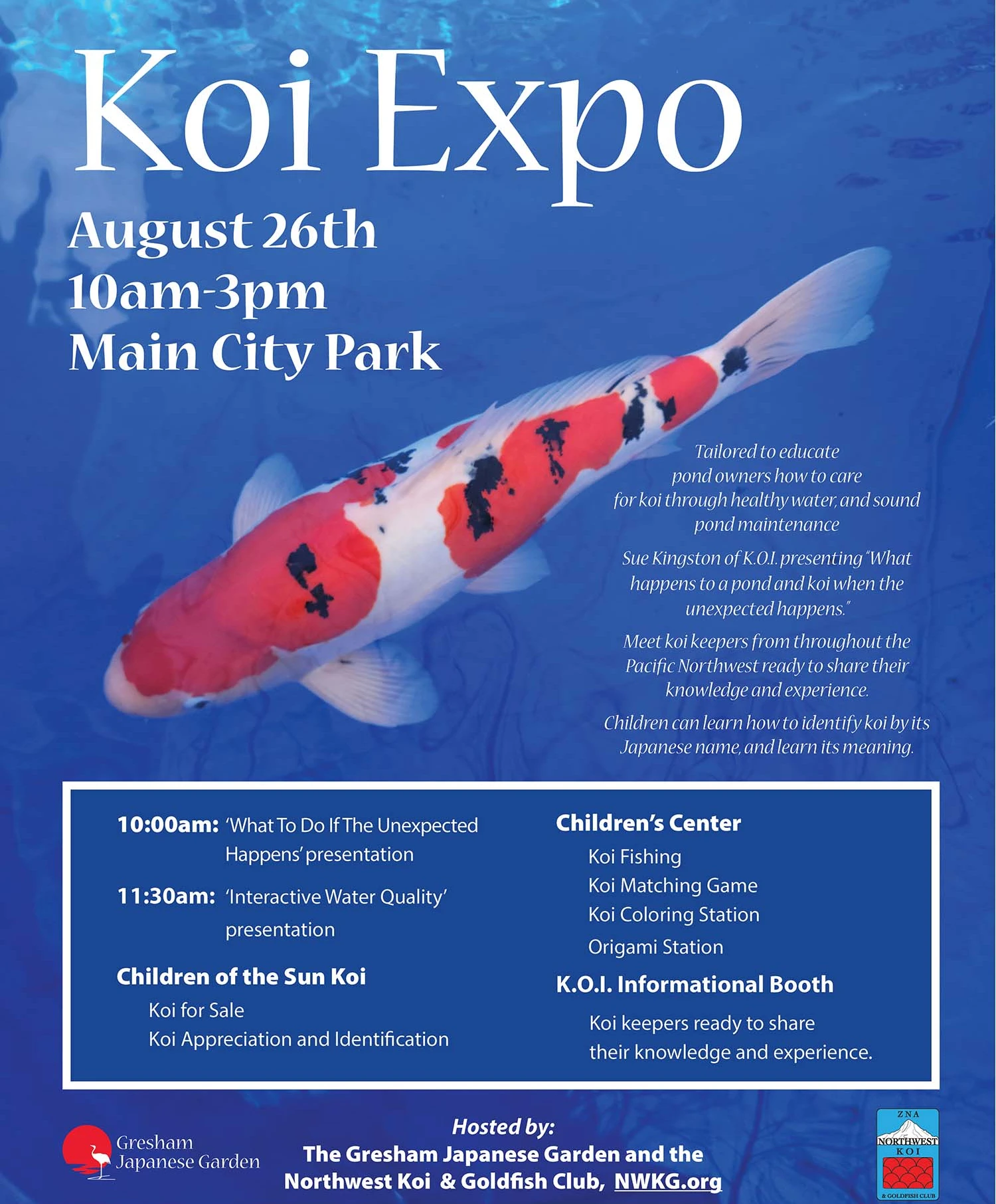 2023 Gresham Japanese Garden Koi Expo Event (Showcasing & Celebrating the Beauty and Cultural Significance of Koi Fish)