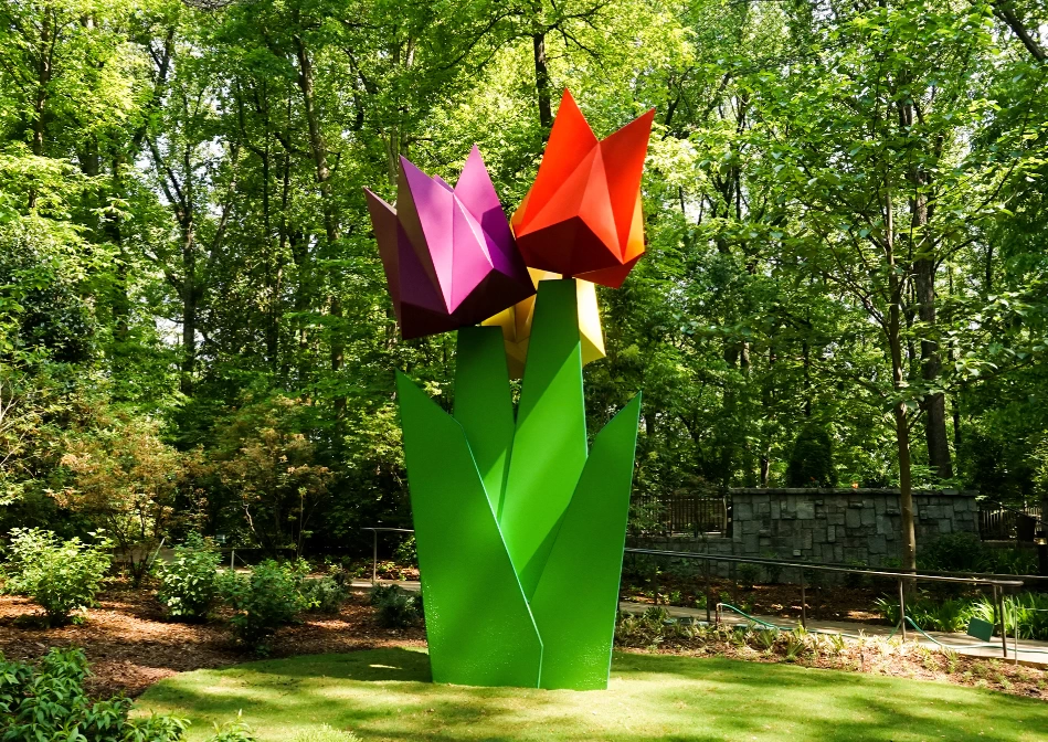 2022 Origami in the Garden - 70 Museum-Quality Metal Sculptures Inspired by Japanese Art of Folding Paper (May-Oct 16, 2022) Kevin & Jennifer Box  | Japanese-City.com
