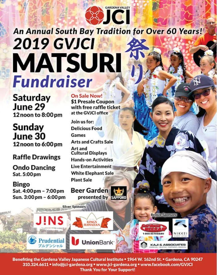 CANCELED - 2020 Gardena Valley Japanese Cultural Institute Annual Matsuri - JCI (Ondo Dancing, Japanese Food, Bingo, Plants, Games, Beer Garden)