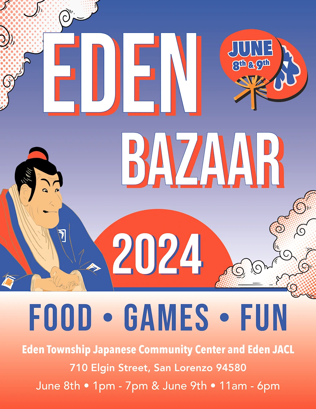 2023 Eden Bazaar Event (Japanese Food, Games & Fun!) Eden Township Japanese Community Center, San Lorenzo