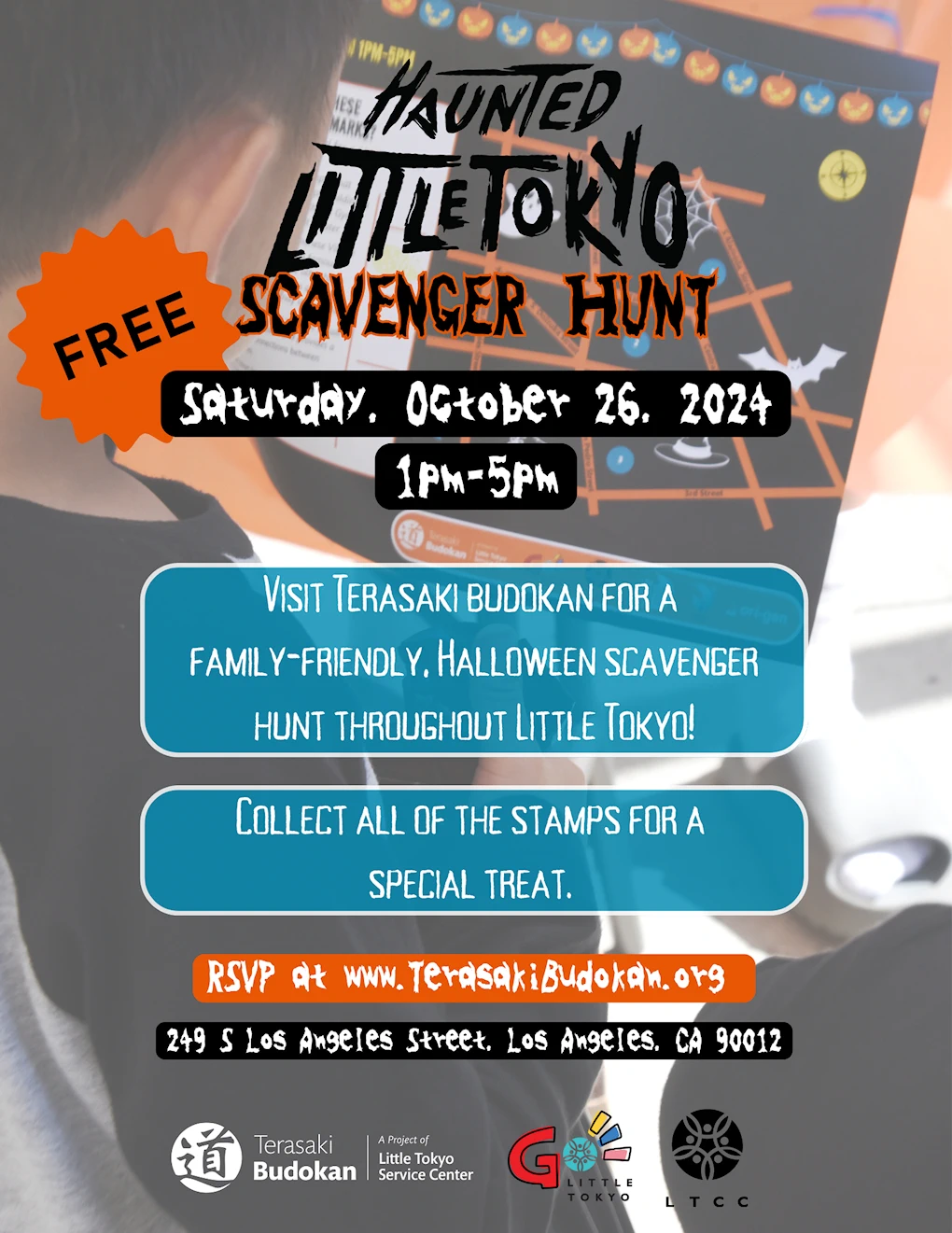 2024 Little Tokyo's 'Haunted Little Tokyo Scavenger Hunt' Hosted by Terasaki Budokan (1:00 pm - 5:00 pm) | Japanese-City.com