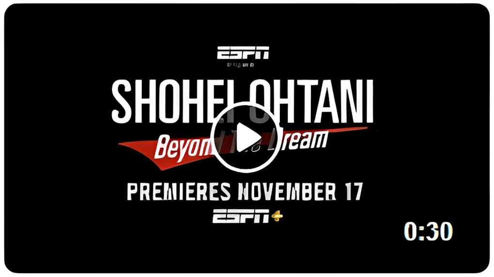 Shohei Ohtani: Beyond the Dream (Nov 17 on ESPN+) Director Toru Tokikawa Creates a Moving, Motivational Documentary About Ohtani's Journey (Video) | Japanese-City.com