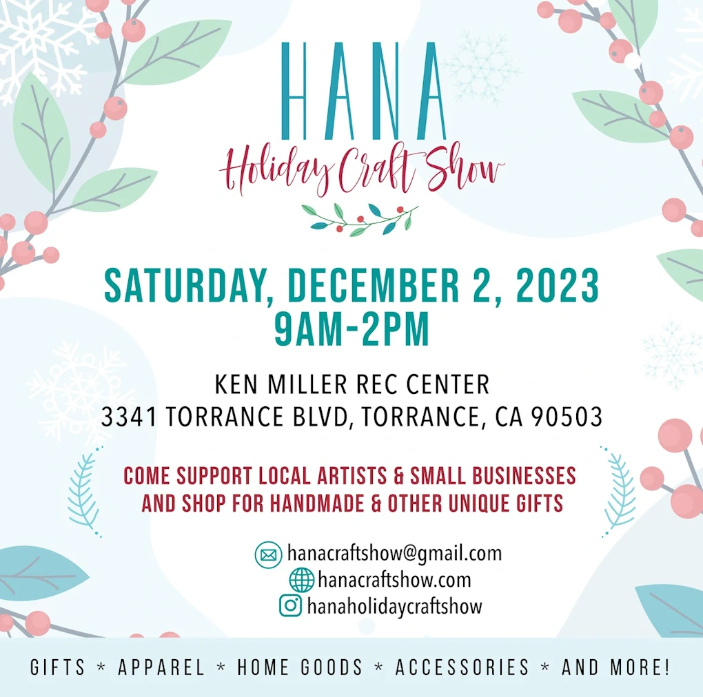2023 Hana Holiday Craft Show (Support Local Artists  & Small Businesses - Handmade, Unique Gifts..) Ken Miller Recreation Center 
