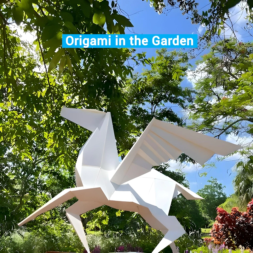 2024 Origami in the Garden at Mounts Botanical Garden (20 Larger-than-Life Sculptures Merging Art & Nature) | Japanese-City.com